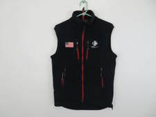 Polo Ralph Lauren RLX USA Flag Fleece Athletic Vest Blue Red Mens Size Medium