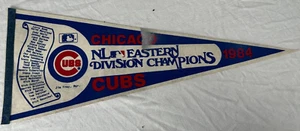 Vintage 1984 Chicago Cubs N.L. Eastern Division Champions Pennant 30 in - Picture 1 of 9