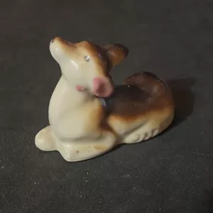 Vintage Bone China Japan Deer Doe Fawn Lying Down Miniature Figurine (b) - Picture 1 of 7