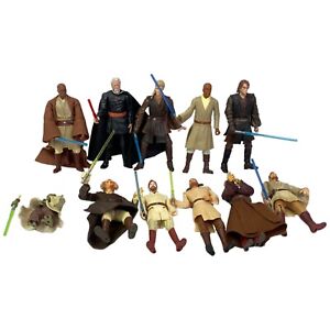 Star Wars Action Figure Lot 3.75" Jedi Knights Anakin Mace Windu Yoda Obi-Wan
