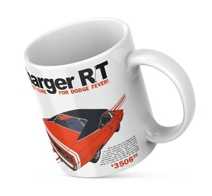 1968 Dodge Charger R/T Coffee Cup Mug 11oz Mopar Scat Pack SE 426 HEMI 440 FEVER - Picture 1 of 3