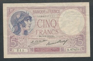 Frankreich 1932 fünf 5 Francs ss - Bild 1 von 2