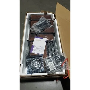 Pre-Owned 11 Drawer Dresser TV Stand w/Power Outlets LED Lights for 55" TV Brown - Picture 1 of 13