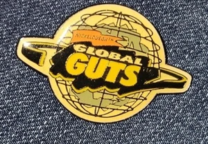 Vintage Nickelodeon GUTS 1995 Video Game RARE HTF advertisement PIN Back PIN - Picture 1 of 3