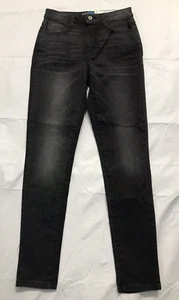Arizona Super High Rise Ankle Jeans Juniors Size 7 Distressed Black Slim Fit NWT - Picture 1 of 11
