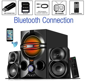 Boytone BT-324F, Powerful Wireless Bluetooth Home Speaker System 40 W,FM Radio - Picture 1 of 8
