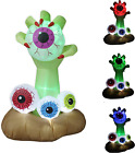 6Ft Halloween Inflatable Eyeballs, Huge Ghost Hand Hold Eyeballs with LED Lights