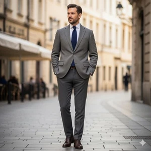 Chaqueta Blazer Para Hombre Jos A Bank Marrón/Gris Mezcla Lana Espiga Micro Terciopelo - Imagen 1 de 9