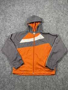 Vintage Nike Jacket Youth M 8-10 Orange Nylon Windbreaker Full Zip Y2K Boys - Picture 1 of 7