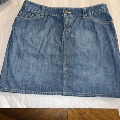 Falda vaquera Tommy Hilfiger para mujer cintura 34 pulgadas Pantalón corto Preppy con bolsillos de mezclilla  Foto 1 de 4
