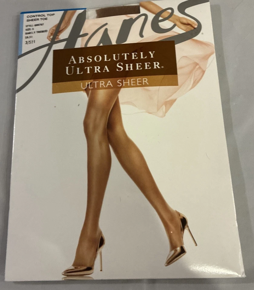 Pantimedias Hanes Absolutely Ultra Transparente Talla D Control Top Puntera Transparente 707 Suave Foto 1 de 1