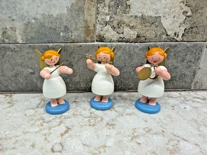 Erzgebirge Wooden Angel 3 Piece Band - Picture 1 of 6