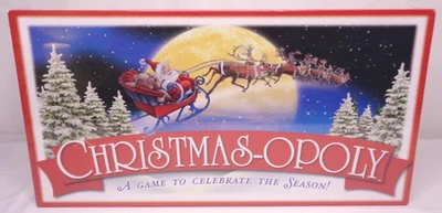 Christmas-Opoly Board Game NEW Sealed Late For The Sky Holiday Season Monopoly - Image 1 of 3