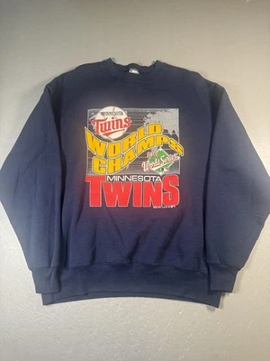 Vintage Minnesota Twins Sweatshirt Mens XL MLB Baseball World Champs 1991 90s - Image 1 of 4