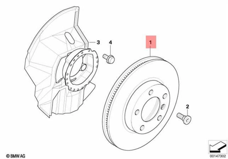 Disco de freno ventilado original BMW Z4 cupé E46 E85 E86 325i 325x25 34116864047 Foto 1 de 1