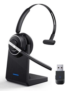 Bluetooth Headset, Wireless Headset with Microphone for PC, V5.2 Computer Hea... - Picture 1 of 6