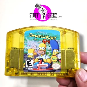 N64 The Simpsons Kart 64 Clear , Expansion Pack Req (US Seller) **READ DESC** - Picture 1 of 7