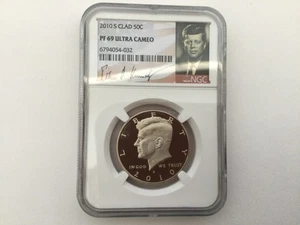 Medio dólar Kennedy 2010-S revestido 50c NGC PF 69 prueba firmada - Imagen 1 de 2