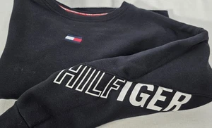 Tommy Hilfiger Long Sleeve Logo Black Sweatshirt.  The item has Hilfige's... - Picture 1 of 11
