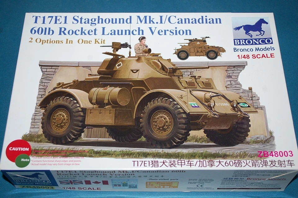 Bronco Models ZB48003 - T17E1 Staghound Mk.I Canadian Rocket Launch  scala 1/48 - Immagine 1 di 1