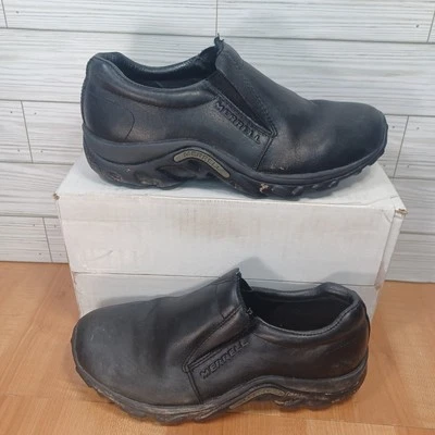 Merrell Shoes Mens 8 Jungle Moc Midnight Leather Black Ebony Slip On J60889 - Image 1 of 4