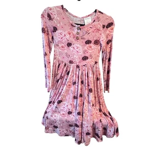 Posh Peanut Multi Pink Colors Long Sleeve Twirl Dress size 12Y - Picture 1 of 5