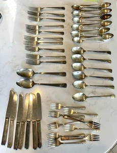 Embassy Bouquet Silver Plate Set Of Flatware 1939 Complete Set For 6 PLUS More - Picture 1 of 10