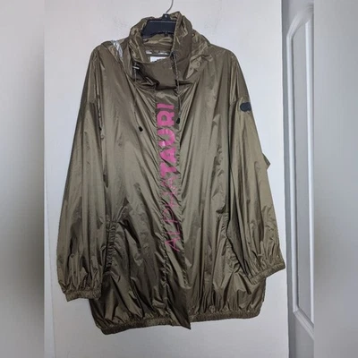 Jaqueta Alpha Tauri verde rosa logotipo corta-vento peso leve embalável tamanho G - Imagem 1 de 4