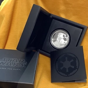 2018 STAR WARS - 1 Oz 999 SILVER - Niue "JABBA THE HUTT" Coin In Box & COA - Picture 1 of 11