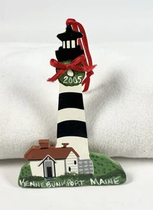 Kennebunkport, ME Souvenir Leuchtturm Weihnachtsschmuck, Holz, handbemalt - Bild 1 von 7