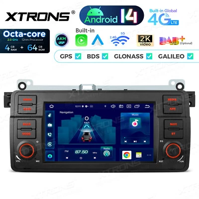 7 Zoll Android 14 Autoradio Octa Core 4G 64G GPS WIFI NAVI USB für BMW E46 MP3 - Bild 1 von 4
