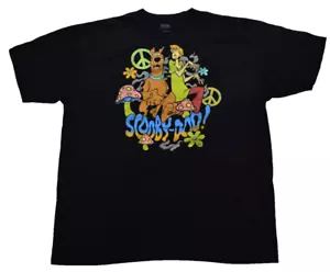 Scooby-Doo! Mens Big & Tall Scooby Shaggy Peace Mushrooms Flowers Shirt New 4XLT - Picture 1 of 8