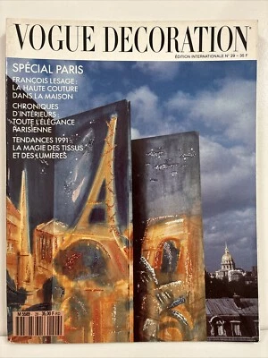 Vogue Decoration December 1990/January 1991 International Edition No. 29 French - Image 1 of 3