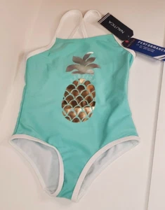 Nautica Badeanzug blaugrün mit Ananas One Piece neu mit Etikett Größe 3T (siehe Fotos) - Bild 1 von 4