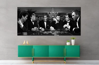 Джеймс Бонд покер игры холст настенное искусство, Джеймс Бонд покер игры плакат - Изображение 1 из 4