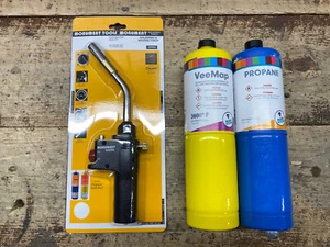 MONUMENT PLUMBERS BRAZING/SOLDERING TORCH KIT C/W 1 X MAPP/PROPANE GAS BOTTLE - Picture 1 of 1