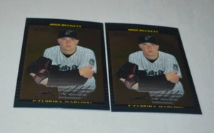2002 BOWMAN CHROME - RC JOSH BECKETT P. MARLINS CARD 115 TWO CARDS - Picture 1 of 5