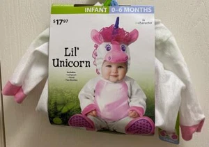 Halloween Costume Baby Girl 0-6 mo. UNICORN Soft 3 pc Dress-Up Photo-Shoot NWT - Picture 1 of 6
