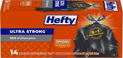 Bolsa de basura grande multiusos con solapas fáciles y fuertes sin perfume 30 galones 14 o 40 unidades Foto 1 de 4