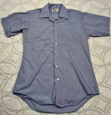 Camisa Elbeco Azul Claro ASA Oficial Árbitro de Softbol Abotonada Talla M Hecha en EE. UU. Foto 1 de 4