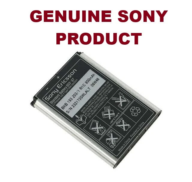 Batería estándar para teléfono celular Sony Ericsson BST-37 900mAh 3.6V para W810i K750i Foto 1 de 1