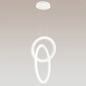 Chandelier A LED Hanging Design Circular Modern White for Living Room MN-578 - Imagen 1 de 2