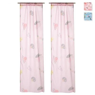 Coppia tendine a vetro Barbapapà in Velo 56x240 cm N289 - Immagine 1 di 4