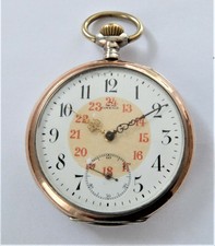 1900 GOLD & SILVER CASED OMEGA 15 JEWELLED SWISS LEVER POCKET WATCH WORKING