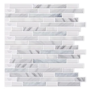 10-Sheet Self-Adhesive Peel and Stick Backsplash for Kitchen, Vinyl Decorativ... - Picture 1 of 9