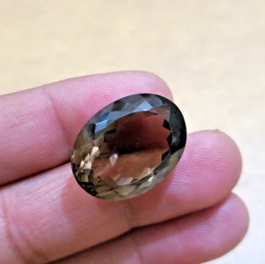 Excelente Cuarzo Ahumado Fino Facetado Forma Ovalada 38.70 Crt Para Joyería Piedras Preciosas Sueltas - Imagen 1 de 5