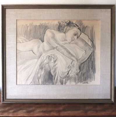 Sir Jacob Epstein 1930s lápiz dibujo reclinable figura mujer Sunita Londres Reino Unido Foto 1 de 4