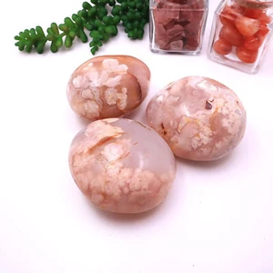 Flower Agate Palm Stone - Picture 1 of 9