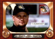2006 South Bend Silver Hawks Grandstand #28 Todd Dunwoody West Lafayette Indiana