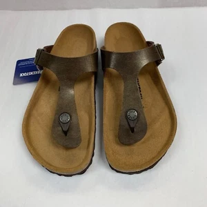 Birkenstock Neu mit Karton Gizeh Goldbraun Birko Flor normale Weite - Größe wählbar - Bild 1 von 5